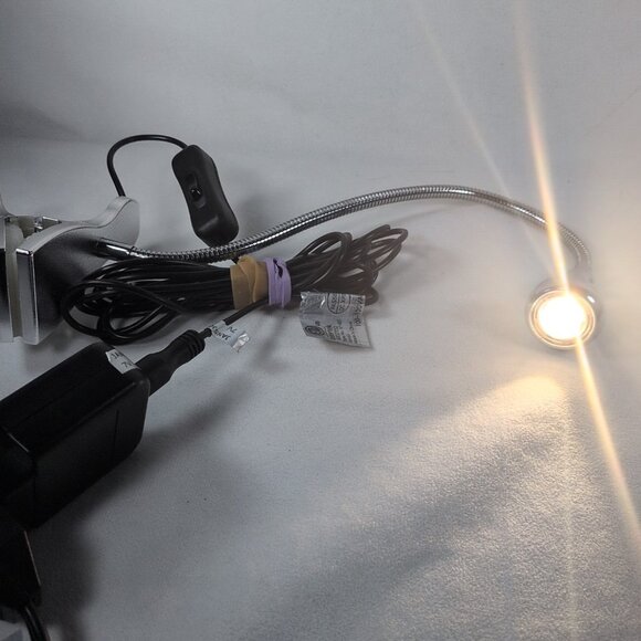 IKEA Jansjo Flexible Gooseneck Lamp Clip On Silver Light Clamp Articulating Spot - Picture 6 of 13